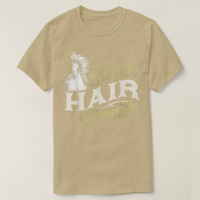 Pferdereiten im Barnhaar Dont Care T-Shirt (Design vorne)