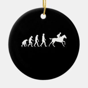 Pferdereiten Keramik Ornament