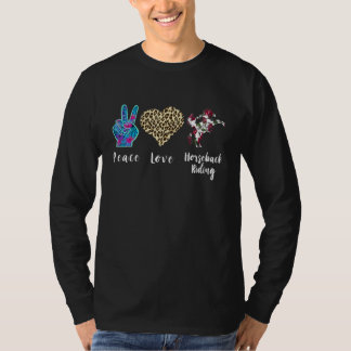 Pferdereiten Liebe Peace Leopard PferdeEquest T-Shirt