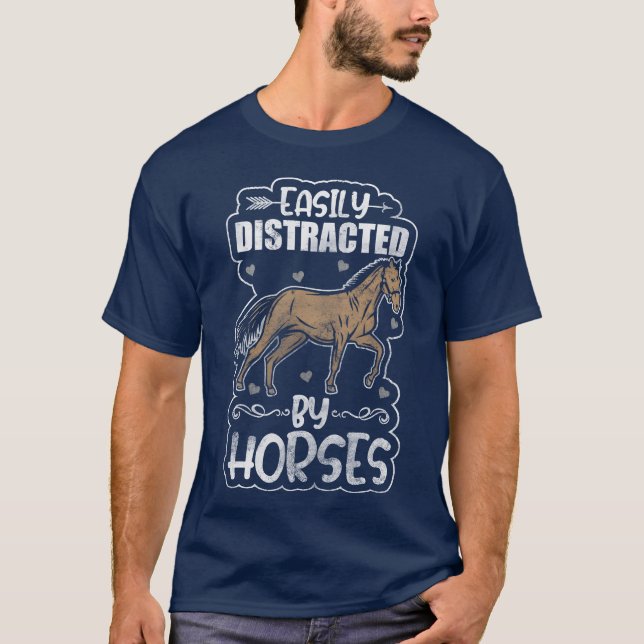 Pferdereiten Mustang Vintag T-Shirt (Vorderseite)