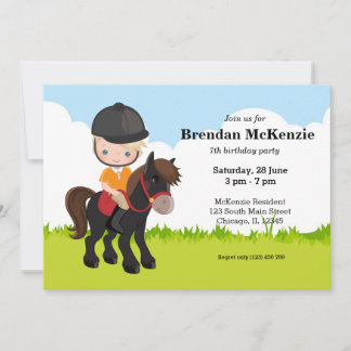 Pferdereiten Pony Reiten Einladung