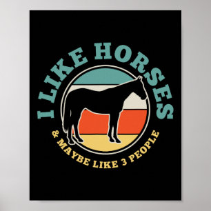 Pferdereiten Reiten Funny Gift Poster