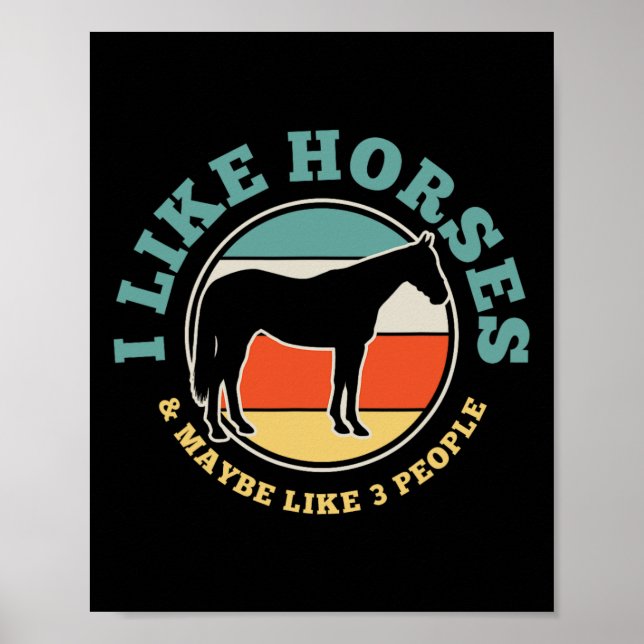 Pferdereiten Reiten Funny Gift Poster (Vorne)