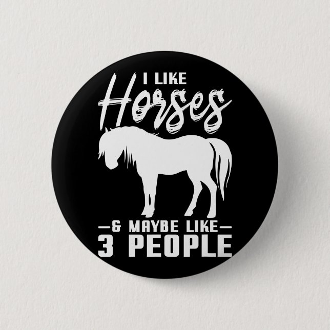 Pferdereiten Reiten Geschenk Pferd Button (Vorderseite)