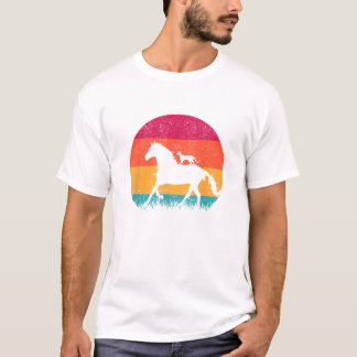 Pferdereiten Reiten Katzen Reiten Funny Cats Pferd T-Shirt