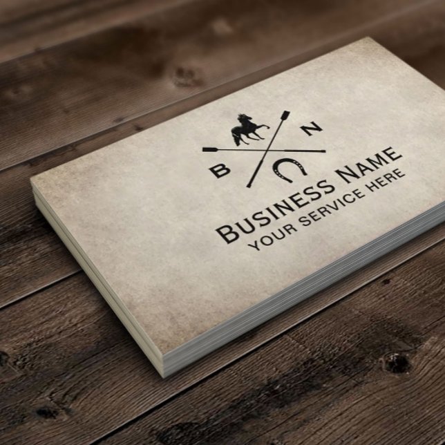 Pferdereiten Reiten Reiten Vintages Pferd Visitenkarte (Von Creator hochgeladen)