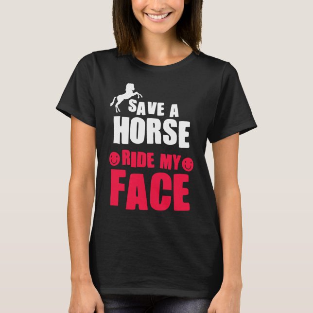 Pferdereiten Reiten Sparen Reiten T-Shirt (Vorderseite)