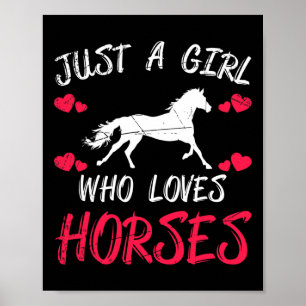 Pferdereiten Tierpferd Lover Girls - Reiten Poster