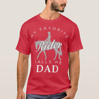 Pferdereiten Vater und Tochter Sohn für Männer T-Shirt