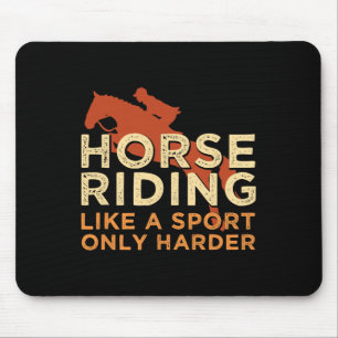 Pferdereiten wie ein Sport-Harter für ein Pferdemä Mousepad