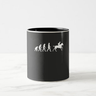 Pferdereiten Zweifarbige Tasse