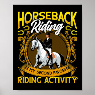 Pferdereiten Zweitbeliebter Reitfreund Poster