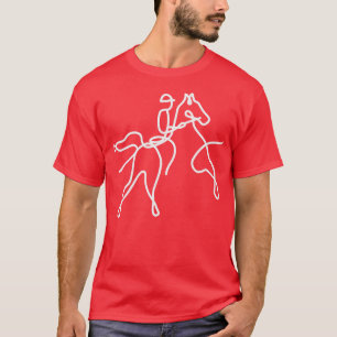 Pferdereiter einer Reihe mit majestätischen Pferde T-Shirt