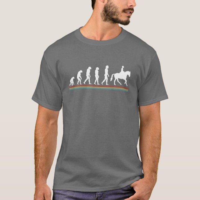 Pferdereiter - Evolution eines Pferderenners - Fun T-Shirt (Vorderseite)