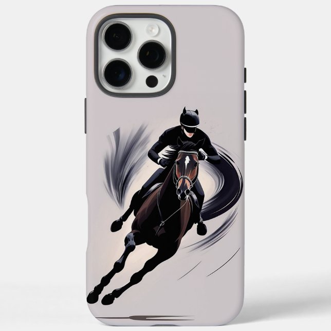 Pferdereiter Galloping iPhone 16 Pro Max Hülle (Rückseite)