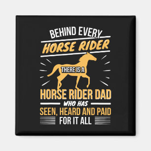 Pferdereiter - Vater Daddy Father Daughter - Horse Magnet