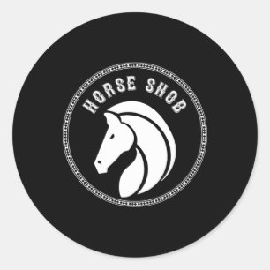 Pferderennbahn Snob Pony Pferderücken Reiten Kleid Runder Aufkleber