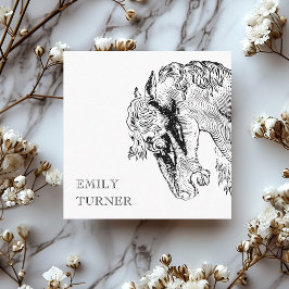 Pferderennbahn Vintag Pferde Pferdeausbilder Pferd Quadratische Visitenkarte