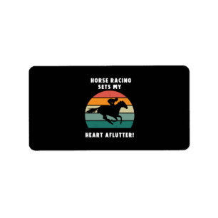 Pferderennen Adressaufkleber