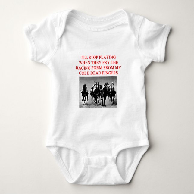Pferderennen Baby Strampler (Vorderseite)