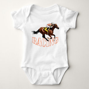 Pferderennen Baby Strampler