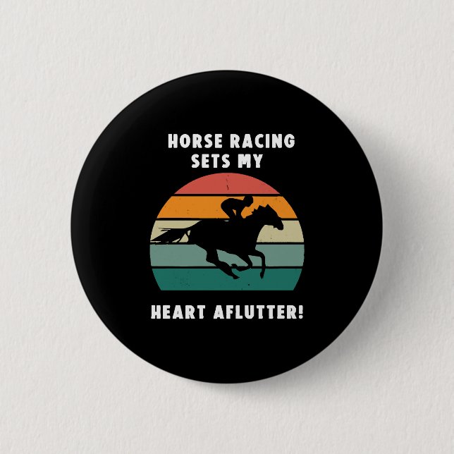 Pferderennen Button (Vorderseite)