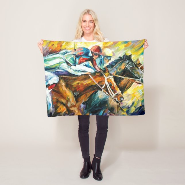 Pferderennen-Decke Fleecedecke (Beispiel)