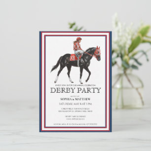 Pferderennen Derby Party Einladungskunst Einladung