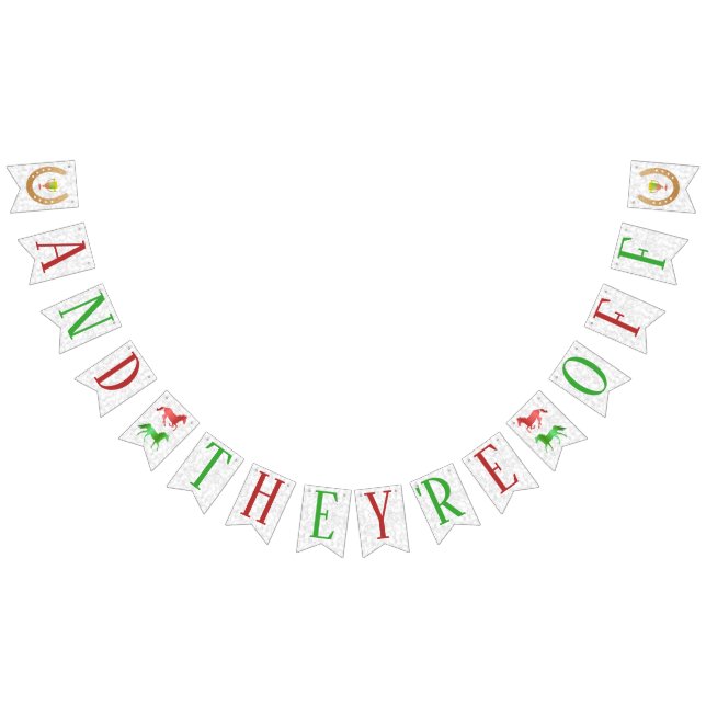 Pferderennen Derby Party Pferde und sie sind weg Wimpelkette (Alle)