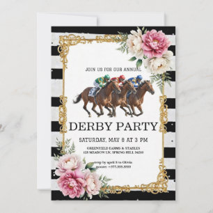 Pferderennen Derby Party Vintage Einladung 2026