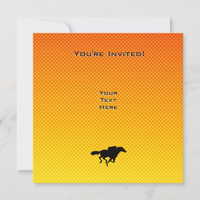 Pferderennen Einladung (Vorderseite)