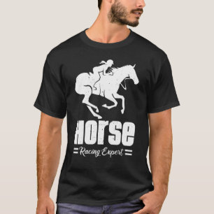 Pferderennen Experte Jokey Reiter Derby Galopp Für T-Shirt