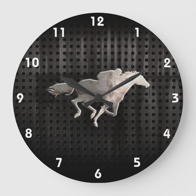 Pferderennen Große Wanduhr (Vorderseite)