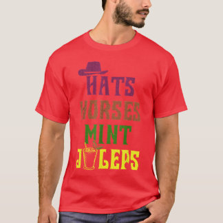 Pferderennen Hass Pferde und Mint Juleps Derby Spa T-Shirt