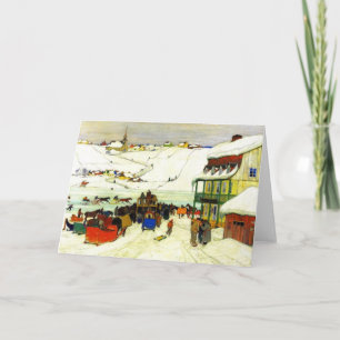 Pferderennen im Winter Clarence Gagnon - Gruß Karte