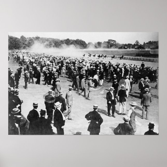 Pferderennen in Saratoga Poster (Vorne)