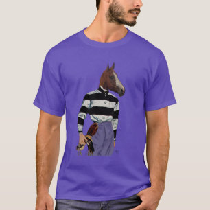 Pferderennen-Jockey-Porträt T-Shirt