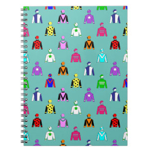 Pferderennen Jockey Silks Mehrfarbiges Muster Notizblock