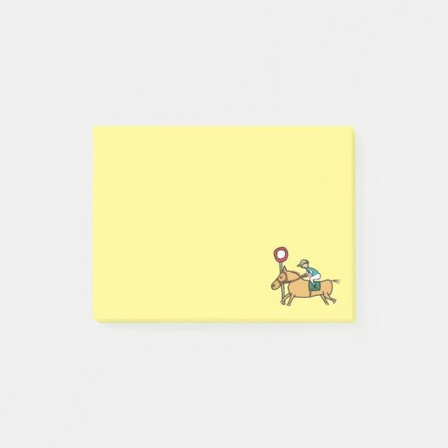 Pferderennen Post-it Klebezettel (Vorderseite)