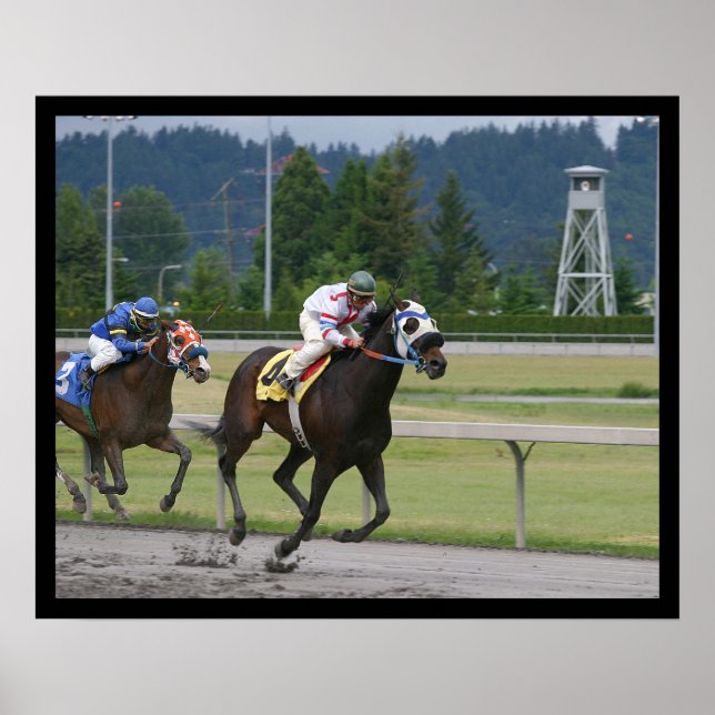 Pferderennen Poster (Vorne)
