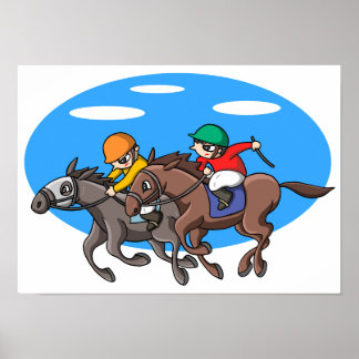 Pferderennen. Poster