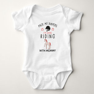 Pferderennen Reitsport Reitende Mutter Baby Strampler