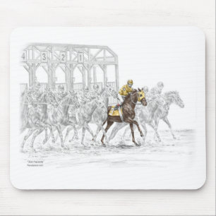 Pferderennen Start Gate Mousepad