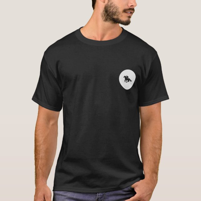 Pferderennen, Weg-Bahn, die, spielend wettet T-Shirt (Vorderseite)