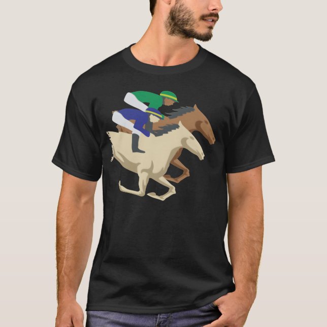 Pferderennen Wettkampf Pferde Wrangler Geschenkfam T-Shirt (Vorderseite)