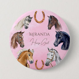 Pferderennfahrer elegante Geburtstagsparty bevorzu Button