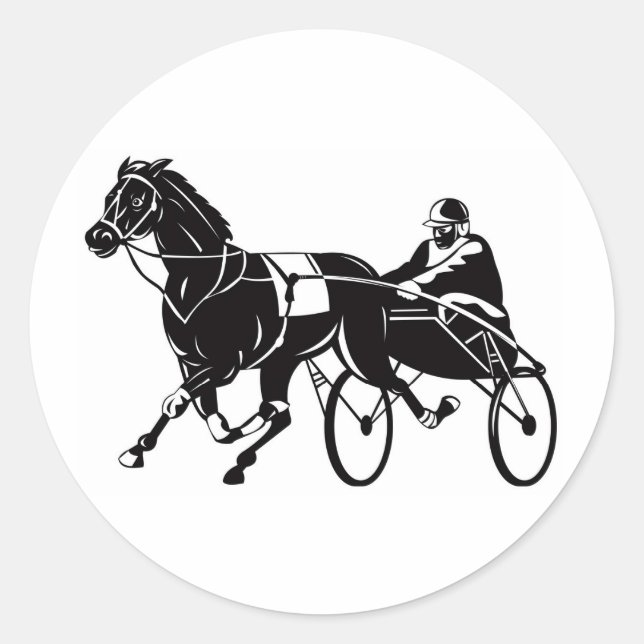 Pferderennsportschwefel Runder Aufkleber (Vorderseite)