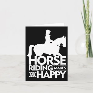 Pferderiebhaber Reiten macht mich glücklich Shirt Karte