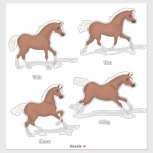 Pferderücken des Pferdes Sorrel Foal Aufkleber