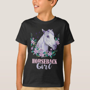 Pferderücken Girl Horseback Reitsport Reiten T-Shirt